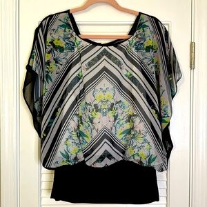 Chevron and Floral Blouse